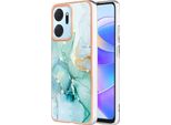 Custodia Per Honor X7A, Sottile Marmo Antiurto Morbido Tpu Paraurti Verde