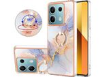 Custodia Per Xiaomi Redmi Note 13 5G, Custodia Protettiva In Silicone Tpu A Fantasia Con Supporto Ad Anello Grigio