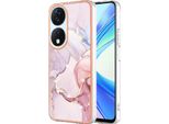 Custodia Per Honor X7B, Sottile Marmo Antiurto Morbido Tpu Custodia Paraurti Oro Rosa