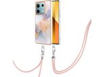 Custodia Con Cinturino Per Xiaomi Redmi Note 13 5G, Custodia In Tpu A Fantasia Con Cinturino Regolabile Grigio