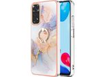 Custodia Per Xiaomi Redmi Note 11 4G/Note 11S, Custodia Protettiva In Silicone Tpu A Fantasia Con Supporto Ad Anello Grigio
