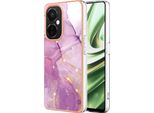 Custodia Per Oneplus Nord Ce 3 Lite /Nord N30, Sottile Marmo Antiurto Morbido Tpu Paraurti Rosa