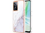 Custodia Per Oneplus Nord N300, Sottile Marmo Antiurto Morbido Tpu Paraurti Bianco
