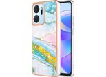 Custodia Per Honor X7A, Sottile Marmo Antiurto Morbido Tpu Paraurti Turchese