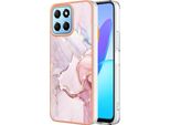 Custodia Per Honor X8 5G, Sottile Marmo Antiurto Custodia Morbida Tpu Paraurti Oro Rosa