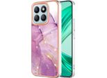 Custodia Per Honor X8B, Sottile Marmo Antiurto Custodia Morbida Tpu Paraurti Rosa