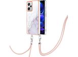 Custodia Con Cinturino Per Xiaomi Redmi Note 12 Pro+, Paraurti In Tpu Morbido, Custodia Protettiva, Con Cinturino Regolabile Bianco