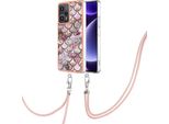Custodia Con Cinturino Per Xiaomi Poco F5 /Redmi Note 12 Turbo, Custodia In Tpu A Fantasia Con Cinturino Regolabile Caffè