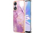 Custodia Per Oppo A78 5G, Sottile Marmo Antiurto Morbido Tpu Paraurti Rosa