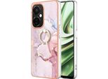 Custodia Marble Per Oneplus Nord Ce 3 Lite / Nord N30, Custodia Protettiva In Silicone Tpu Con Supporto Ad Anello Grigio