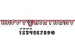 Disney - Lettera - Bandiera, Buon Compleanno SG24873 (Taglia Unica) (Rosso/Bianco/Nero)