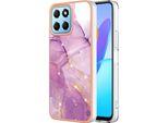 Custodia Per Honor X8 5G, Sottile Marmo Antiurto Morbido Tpu Paraurti Rosa