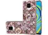 Custodia Per Xiaomi Redmi Note 9S/9 Pro/9 Pro Max, Custodia Protettiva In Silicone Tpu A Fantasia Con Supporto Ad Anello Caffè