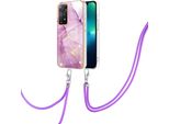 Custodia Con Cinturino Per Xiaomi Redmi Note 11 4G/Note 11S, Paraurti In Tpu Morbido, Custodia Protettiva, Con Cinturino Regolabile Rosa