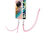 Custodia Con Cinturino Per Xiaomi Redmi A3, Custodia In Tpu A Fantasia Con Cinturino Regolabile Oro