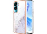 Custodia Per Honor 90 Lite 5G, Sottile Marmo Antiurto Morbido Tpu Paraurti Bianco