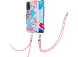 Custodia Con Cinturino Per Xiaomi Redmi Note 11 4G/Note 11S, Custodia In Tpu A Fantasia Con Cinturino Regolabile Blu