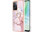 Custodia Marble Per Oneplus Nord N300, Custodia Protettiva In Silicone Tpu Con Supporto Ad Anello Grigio