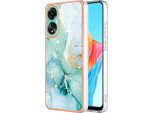 Custodia Per Oppo A78 4G, Sottile Marmo Antiurto Morbido Tpu Paraurti Verde
