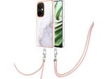 Custodia Con Cinturino Per Oneplus Nord Ce 3 Lite/Nord N30, Paraurti In Tpu Morbido, Custodia Protettiva, Con Cinturino Regolabile Bianco