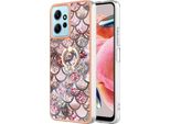 Custodia Per Xiaomi Redmi Note 12 4G, Custodia Protettiva In Silicone Tpu A Fantasia Con Supporto Ad Anello Caffè