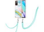 Custodia Con Cinturino Per Xiaomi Redmi 10, Paraurti In Tpu Morbido, Custodia Protettiva, Con Cinturino Regolabile Turchese