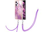 Custodia Con Cinturino Per Xiaomi Poco X5 Pro/Redmi Note 12 Pro 5G, Paraurti In Tpu Morbido, Custodia Protettiva, Con Cinturino Regolabile Rosa