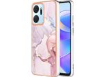 Custodia Per Honor X7A, Sottile Marmo Antiurto Morbido Tpu Custodia Paraurti Oro Rosa