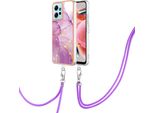 Custodia Con Cinturino Per Xiaomi Redmi Note 12 4G, Paraurti In Tpu Morbido, Custodia Protettiva, Con Cinturino Regolabile Rosa