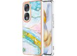 Custodia Per Honor 90 5G, Sottile Marmo Antiurto Morbido Tpu Paraurti Turchese