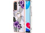 Custodia Per Xiaomi Redmi Note 11 4G/Note 11S, Custodia Protettiva In Silicone Tpu A Fantasia Con Supporto Ad Anello Viola