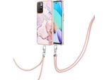 Custodia Con Cinturino Per Xiaomi Redmi 10, Paraurti In Tpu Morbido, Custodia Protettiva, Con Cinturino Regolabile Oro Rosa