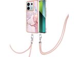 Custodia Con Cinturino Per Xiaomi Redmi Note 13 Pro 5G, Paraurti In Tpu Morbido, Custodia Protettiva, Con Cinturino Regolabile Oro Rosa