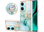 Custodia Marble Per Oneplus Nord CE3, Custodia Protettiva In Silicone Tpu Con Supporto Ad Anello Caffè
