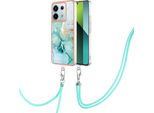 Custodia Con Cinturino Per Xiaomi Redmi Note 13 Pro 5G, Paraurti In Tpu Morbido, Custodia Protettiva, Con Cinturino Regolabile Verde