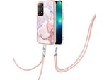 Custodia Con Cinturino Per Xiaomi Redmi Note 11 4G/Note 11S, Paraurti In Tpu Morbido, Custodia Protettiva, Con Cinturino Regolabile Oro Rosa