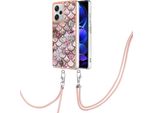 Custodia Con Cinturino Per Xiaomi Redmi Note 12 Pro+, Custodia In Tpu A Fantasia Con Cinturino Regolabile Coffee