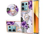 Custodia Per Xiaomi Redmi Note 13 5G, Custodia Protettiva In Silicone Tpu A Fantasia Con Supporto Ad Anello Viola
