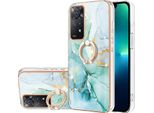 Custodia In Marmo Per Xiaomi Redmi Note 11 Pro 5G/4G, Custodia Protettiva In Silicone Tpu Con Supporto Ad Anello Caffè