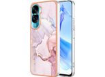 Custodia Per Honor 90 Lite 5G, Sottile Marmo Antiurto Morbido Tpu Paraurti Oro Rosa