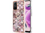 Custodia Per Xiaomi Redmi Note 12S, Custodia Protettiva In Silicone Tpu A Fantasia Con Supporto Ad Anello Caffè