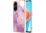 Custodia Per Oppo A98, Sottile Marmo Antiurto Morbido Tpu Paraurti Rosa