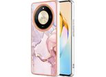 Custodia Per Honor X9B, Sottile Marmo Antiurto Morbido Tpu Custodia Paraurti Oro Rosa