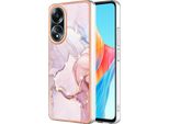 Custodia Per Oppo A58 4G, Sottile Marmo Antiurto Custodia Morbida Tpu Paraurti Rose Gold