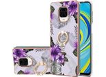 Custodia Per Xiaomi Redmi Note 9S/9 Pro/9 Pro Max, Custodia Protettiva In Silicone Tpu A Fantasia Con Supporto Ad Anello Viola