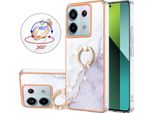 Custodia In Marmo Per Xiaomi Redmi Note 13 Pro 5G, Custodia Protettiva In Silicone Tpu Con Supporto Ad Anello Oro