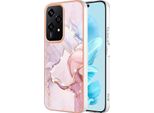 Custodia Per Honor 200 Lite, Sottile Marmo Antiurto Morbido Tpu Custodia Paraurti Rose Gold