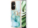 Custodia In Marmo Per Oneplus Nord Ce 3 Lite /Nord N30, Custodia Protettiva In Silicone Tpu Con Supporto Ad Anello Caffè