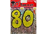 Bandiera "Happy Birthday"", 80° SG34567 (Taglia Unica) (Colorato)"