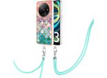 Custodia Con Cinturino Per Xiaomi Redmi A3, Custodia In Tpu A Fantasia Con Cinturino Regolabile Colorato